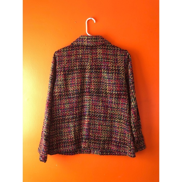 🌈 Multicolor Cross-Knit Coat 🌈 - Picture 2 of 4